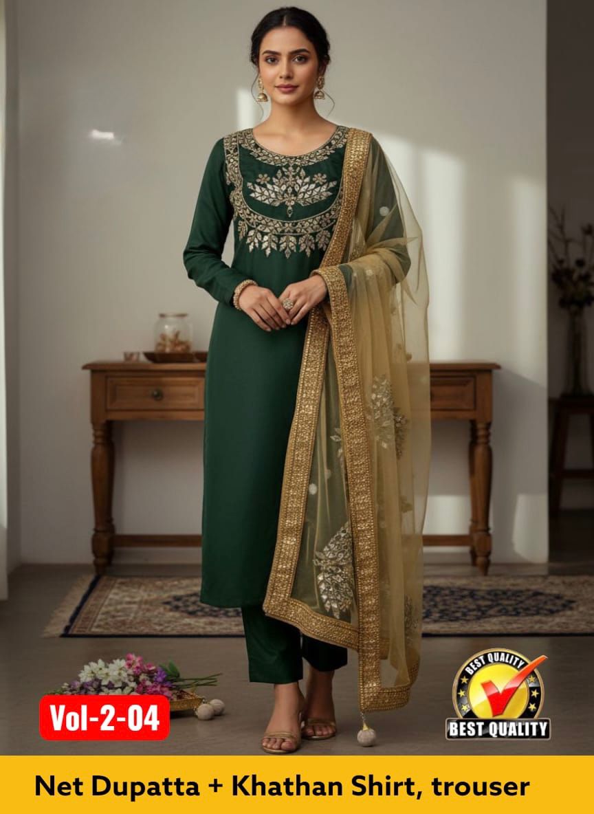 Original Mirror heavy silver thread Work Collection - Mungiya